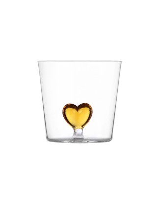 Pahar pentru apa, inima galbena, 8 cm, Cuore - designer Alessandra Baldereschi - ICHENDORF
